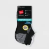 Hanes Premium Performance Women's Bounce Cushioned Marled 6pk No Show Tab Athletic Socks