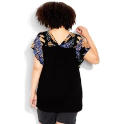 Women's Plus Size Mixed Media V - Skylight Palm | AVENUE