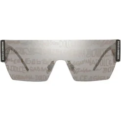 Dolce & Gabbana DG 2233 3277K1 Unisex Shield Sunglasses Black 43mm