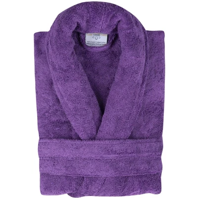 Classic Turkish Towels Unisex Shawl Collar Terry Cloth Robe - Image 10