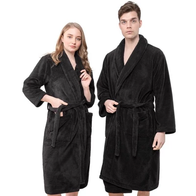 American Soft Linen Warm Fleece Bathrobe, Mens And Womens Adult Robes For Your Bathroom, Shawl Collar Robes - Image 12