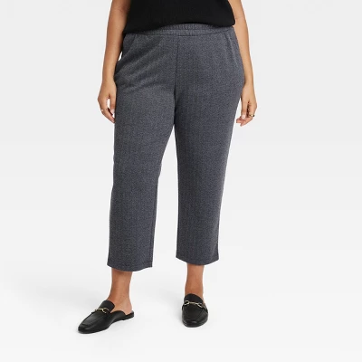 Women's High-Rise Regular Fit Tapered Ankle Knit Pants - A New Day™ - Image 6