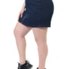 Agnes Orinda Women's Plus Size Denim Zip Up Front Mini Jean Skirts