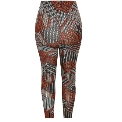 Women's Plus Size Geo Pant - Spice | AVENUE - Image 4