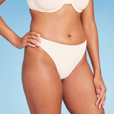Women's High Leg Bikini Bottom - Shade & Shore™ Off-White - Image 3