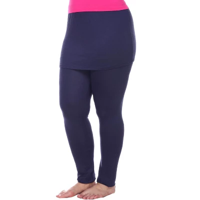 Women's Plus Size Skirted Leggings - White Mark - Image 4