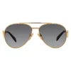Prada PR 73ZS 5AK5W1 Womens Aviator Polarized Sunglasses Gold 61mm