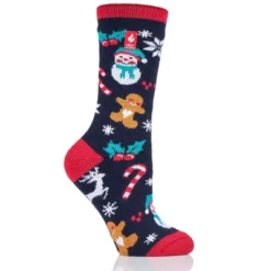 Heat Holders Lite Women's Lite Carol Festive Christmas Crew Sock Assorted Us 5-9| Size Women's 5-9 - Festive Christmas