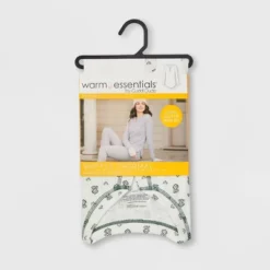 Warm Essentials By Cuddl Duds Women's Waffle Long Sleeve Henley Pajama Top