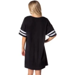 Disney Villains Womens' Ursula Maleficent Nightgown Pajama Shirt Dress Black