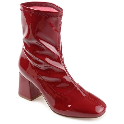 Journee Collection Womens Reice Square Toe Block Heel Ankle Booties - Image 12