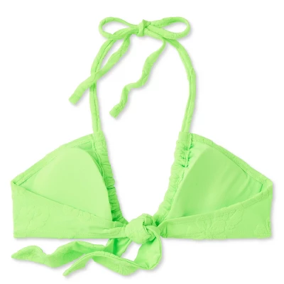 Women's Terry Textured U-Neck Multi-Way Bralette Bikini Top - Wild Fable⢠Tropical Green - Image 11