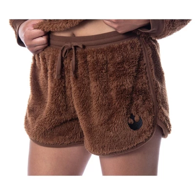 Star Wars Womens' Chewbacca Roar Sweater And Shorts Sleep Pajama Set Brown - Image 3