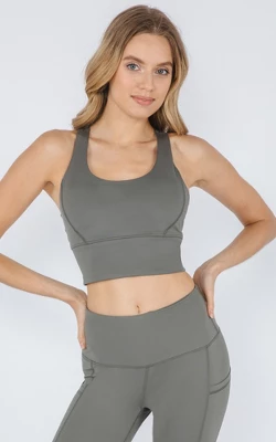 90 Degree By Reflex Womens Lux Racerback Longline Warrior Bra - Image 6