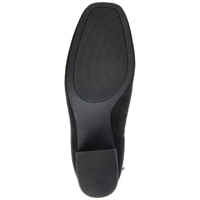 Journee Collection Womens Audrina Tru Comfort Foam Back Heel Zip Stacked Heel Booties - Image 4