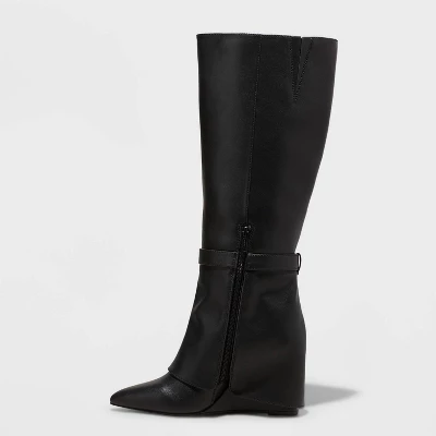 Women's Tall Novie Dress Boots - A New Day™ Black