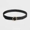Women's Oval Center Bar Buckle Belt - A New Day™ Black