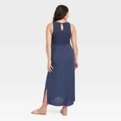 Sleeveless Smocked Cut Out Maxi Maternity Dress - Isabel Maternity By Ingrid & Isabel™