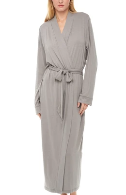 Women's Classic Soft Knit Long Lounge Robe With Pockets - Image 8