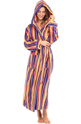 Women's Classic Winter Robe, Hooded Cozy Plush Fleece Bathrobe - Image 20