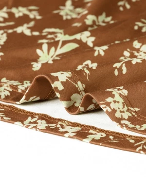 Allegra K Women's Spring Floral Long Sleeves V Neck Casual Babydoll Tiered Dress - Image 5