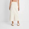 Women's Denim Midi Skirt - Future Collective™ With Reese Blutstein Ivory