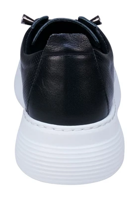 Cools 21 Graze Hidden Lace Perforated Memory Foam Platform Leather Sneakers - Image 2