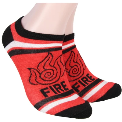 Nickelodeon Avatar The Last Airbender Elements No-Show Ankle Socks 5 Pair Multicoloured - Image 4