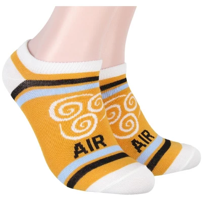 Nickelodeon Avatar The Last Airbender Elements No-Show Ankle Socks 5 Pair Multicoloured - Image 5