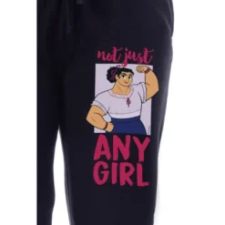 Disney Encanto Women's Luisa Not Just Any Girl Sleep Jogger Pajama Pants Black