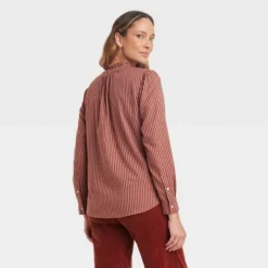 Women's Balloon Sleeve High Neck Shirt - Knox Rose™