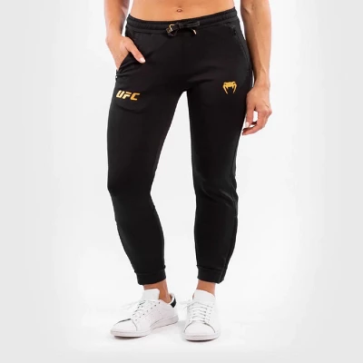 Venum Women's UFC Authentic Fight Night Walkout Sweatpants - Black/Gold - Image 4
