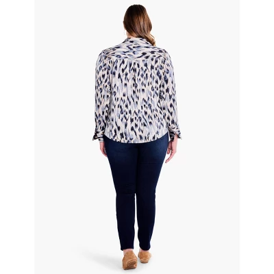 NIC + ZOE Misty Ikat Shirt - Image 4