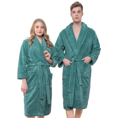 American Soft Linen Warm Fleece Bathrobe, Mens And Womens Adult Robes For Your Bathroom, Shawl Collar Robes - Image 13