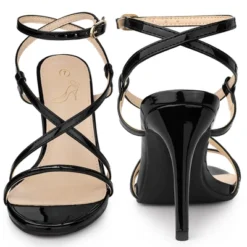 Perphy Strappy Slingback Open Toe Stiletto Heels Sandals For Women