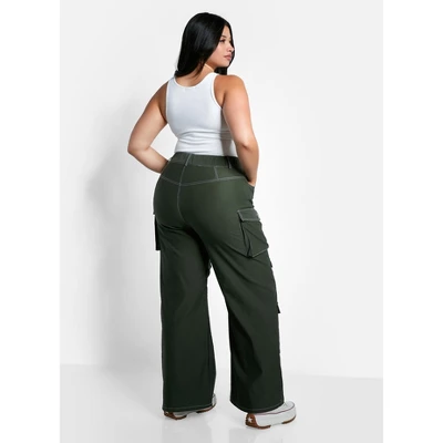 Rebdolls Women's Jaida Wide Leg Cargo Pants - Image 3