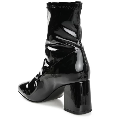 Journee Collection Womens Reice Square Toe Block Heel Ankle Booties - Image 6