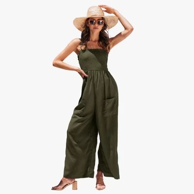 Women's Sleeveless Smocked Jumpsuit -Cupshe - Image 4