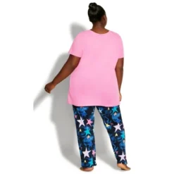 Women's Plus Size Dream On Sleep Set - Pink | AVENUE