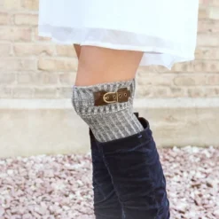 MUK LUKS Women's 3 Pair Buckle Cuff OTK Socks-Black OS