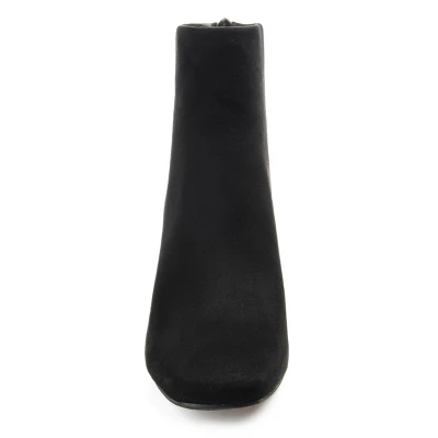 Journee Collection Womens Audrina Tru Comfort Foam Back Heel Zip Stacked Heel Booties - Image 5
