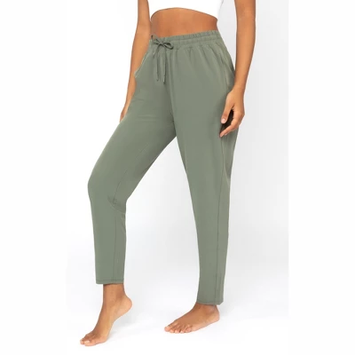 90 Degree By Reflex Womens Lightstreme Track Pant With Seersucker Side Paneling And Side Pockets - Image 8