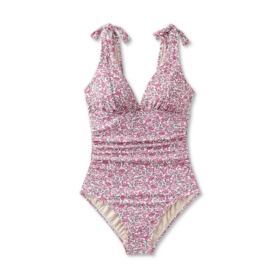 Women's Shoulder Tie Full Coverage One Piece Swimsuit - Kona Sol™ Multi - Image 4