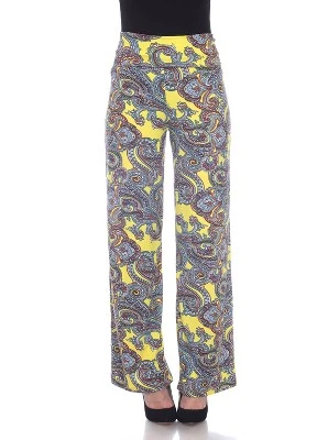 Women's Paisley Printed Palazzo Pants - White Mark - Image 5