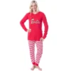 Barbie Family Christmas Logo Santa Unisex Sleep 2 Piece Pajama Set Adult