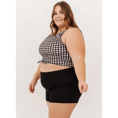 Lime Ricki Women's Black High-Waist Boy Short - Image 2