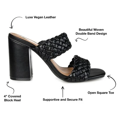 Journee Collection Womens Melissa Open Toe High Block Heel Pumps - Image 7