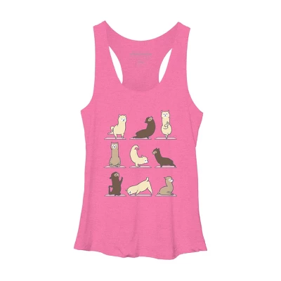 Women's Design By Humans ALPACA YOGA By Huebucket Racerback Tank Top - Image 3