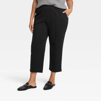 Women's High-Rise Regular Fit Tapered Ankle Knit Pants - A New Day™ - Image 3
