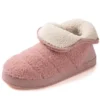 RockDove Women's Fuzzy Fleece House Bootie Ladies' Memory Foam Slipper With Rubber Sole